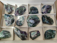 Natural Watermelon Fluorite Cobbed Specimens x 12 From Uis, Namibia