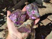 Natural Metallic Purpurite Cobbed Specimens x 6 From Erongo, Namibia