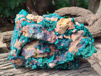 Natural Dioptase Specimen with Pseudomorph Malachite x 1 From Likasi, Congo