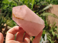 Polished Rose Quartz Points x 6 From Ambatondrazaka, Madagascar