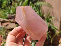 Polished Rose Quartz Points x 6 From Ambatondrazaka, Madagascar