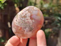 Polished Flower Agate Galet-Palm Stones x 12 From Antsahalova, Madagascar