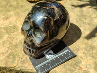 Hand Made Smokey Quartz Skull Carving x 1 From Madagascar