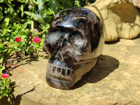 Hand Made Smokey Quartz Skull Carving x 1 From Madagascar