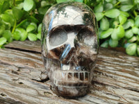 Hand Made Smokey Quartz Skull Carving x 1 From Madagascar