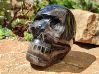 Hand Made Smokey Quartz Skull Carving x 1 From Madagascar