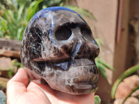 Hand Made Smokey Quartz Skull Carving x 1 From Madagascar