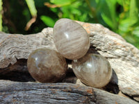 Polished Smokey Quartz Gemstone Eggs x 35 From Madagascar