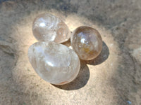 Polished Smokey Quartz Gemstone Eggs x 35 From Madagascar