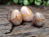 Polished Smokey Quartz Gemstone Eggs x 35 From Madagascar