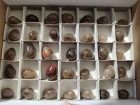 Polished Smokey Quartz Gemstone Eggs x 35 From Madagascar