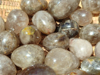 Polished Smokey Quartz Gemstone Eggs x 35 From Madagascar