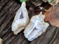 Natural Blue Lace Agate Geode Specimens x 35 From Nsanje, Malawi