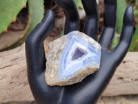 Natural Blue Lace Agate Geode Specimens x 35 From Nsanje, Malawi