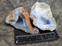 Natural Blue Lace Agate Geode Specimens x 35 From Nsanje, Malawi