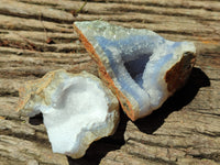 Natural Blue Lace Agate Geode Specimens x 35 From Nsanje, Malawi