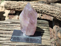 Polished Chevron Amethyst Point-Prism x 4 from Madagascar