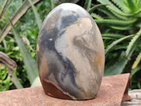 Polished Polychrome Jasper Standing Free Forms x 2 From Mahajanga, Madagascar