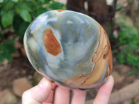 Polished Polychrome Jasper Standing Free Forms x 2 From Mahajanga, Madagascar