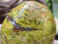 Polished Green Opal Standing Free Forms x 2 From Antsirabe, Madagascar