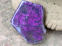 Polished On One Side Purpurite Plates x 12 From Namibia