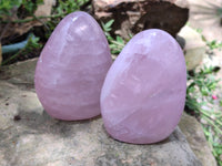 Polished Rose Quartz Standing Free Forms x 4 From Ambatondrazaka, Madagascar