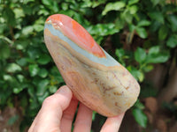 Polished Mix Polychrome Jasper Flames and Standing Free Forms x 4 From Mahajanga, Madagascar