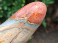 Polished Mix Polychrome Jasper Flames and Standing Free Forms x 4 From Mahajanga, Madagascar