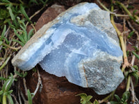 Natural Blue Lace Agate Geode Specimens x 6 From Malawi