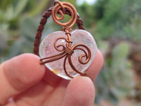 Polished Mixed Copper Wire Wrapped Pendants x 6 From Southern Africa