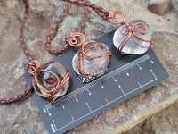 Polished Mixed Copper Wire Wrapped Pendants x 6 From Southern Africa