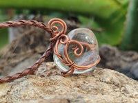 Polished Mixed Copper Wire Wrapped Pendants x 6 From Southern Africa