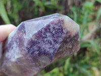 Polished Lepidolite with Pink Rubellite Points x 2 From Ambatondrazaka, Madagascar