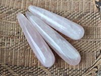 Polished Rose Quartz Massage Wands x 6 From Madagascar