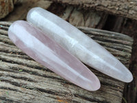 Polished Rose Quartz Massage Wands x 6 From Madagascar