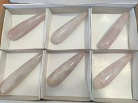 Polished Rose Quartz Massage Wands x 6 From Madagascar