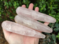 Polished Rose Quartz Massage Wands x 6 From Madagascar