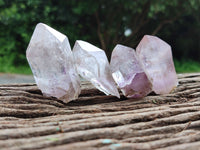 Natural Smokey Amethyst Crystals x 12 From Brandberg, Namibia