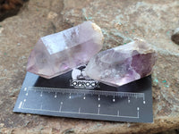 Natural Smokey Amethyst Crystals x 12 From Brandberg, Namibia