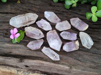 Natural Smokey Amethyst Crystals x 12 From Brandberg, Namibia