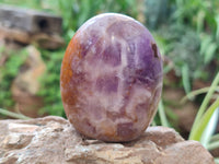 Polished Chevron Amethyst Standing Free Form x 6 from Madagascar