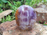 Polished Chevron Amethyst Standing Free Form x 6 from Madagascar