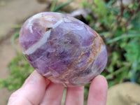 Polished Chevron Amethyst Standing Free Form x 6 from Madagascar