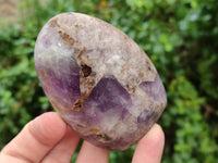 Polished Chevron Amethyst Standing Free Form x 6 from Madagascar