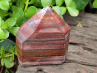 Polished Banded Tiger Iron Jasper Points x 4 From South Africa