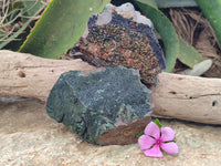 Natural Libethenite Crystals On Dolomite Matrix Specimens x 2 From Shituru, Congo