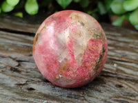 Polished Rhodonite Spheres x 2 From Zimbabwe