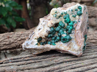 Natural Ball Malachite On Dolomite Matrix Specimens x 2 From Kambove, Congo