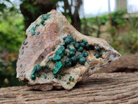 Natural Ball Malachite On Dolomite Matrix Specimens x 2 From Kambove, Congo