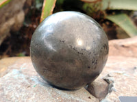 Polished Pharaoh Stone Black Basalt Spheres x 3 From Zimbabwe